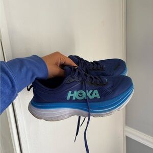 Hoka Navy and Aqua Athletic Shoes